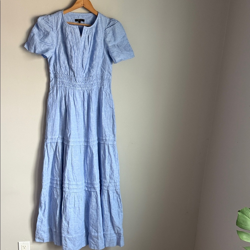 Quince 100% European Linen Tiered Maxi Dress XS - Picture 2 of 12
